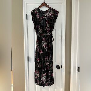 City Chic Black and Pink Floral Maxi Dress